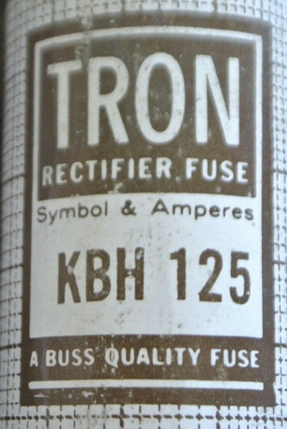 BOX of 5 / BUSSMANN / TRON KBH125 RECTIFIER FUSE / 125A / 500V / NEW SURPLUS1