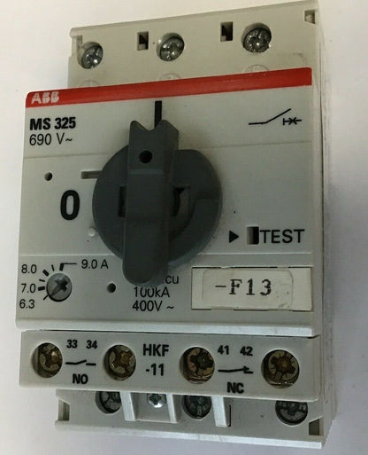 ABB MS 325 MANUAL MOTOR STARTED CIRCUIT PROTECTOR 9.0A0
