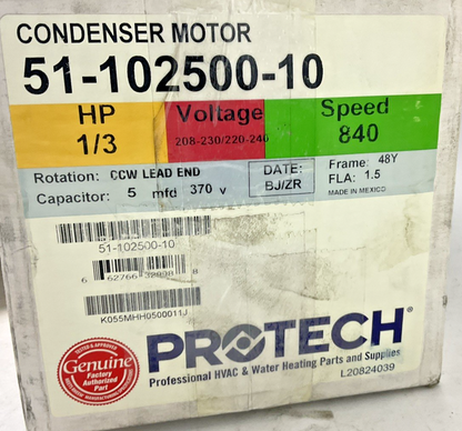 PROTECH K55HXMHH-0500 BLOWER DIRECT DRIVE 1/3HP 240V 840RPM1