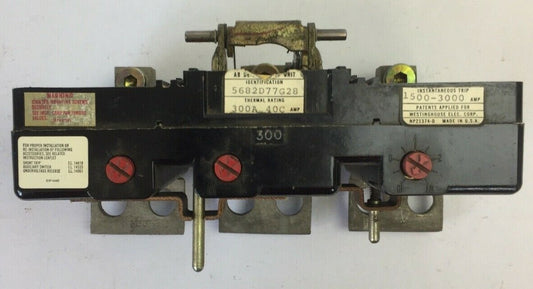 WESTINGHOUSE 5682D77G28 TRIP UNIT 300AMP 3POLE INST TRIP 1500-3000A0