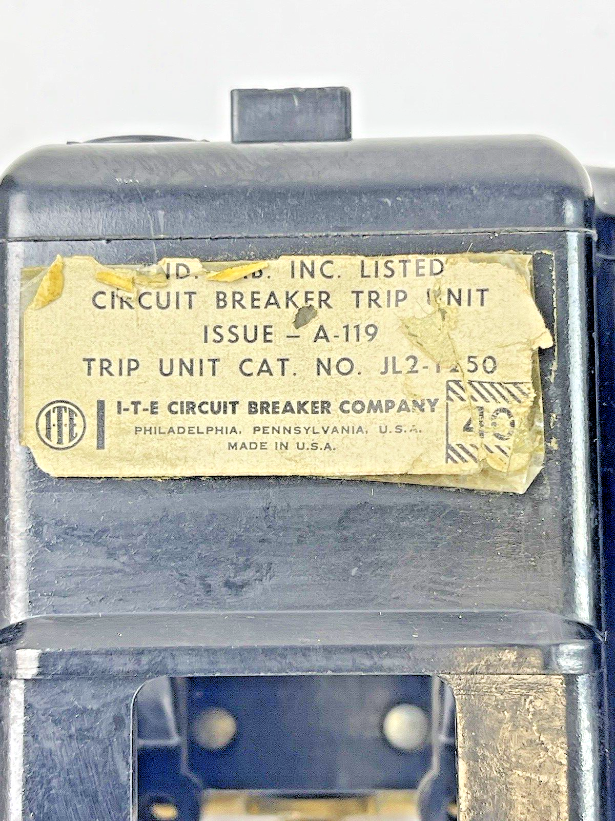 ITE/ SIEMENS - JL2-T250 - CIRCUIT BREAKER TRIP UNIT - 2 POLE, 250 A - JL2T2503