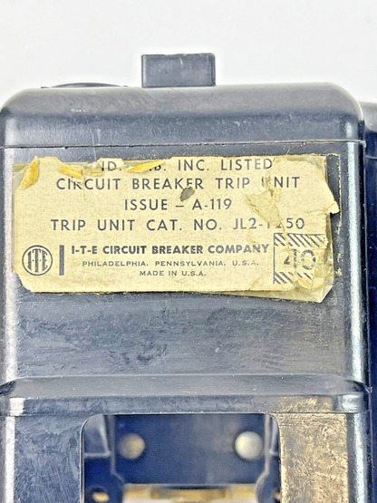 ITE/ SIEMENS - JL2-T250 - CIRCUIT BREAKER TRIP UNIT - 2 POLE, 250 A - JL2T2503