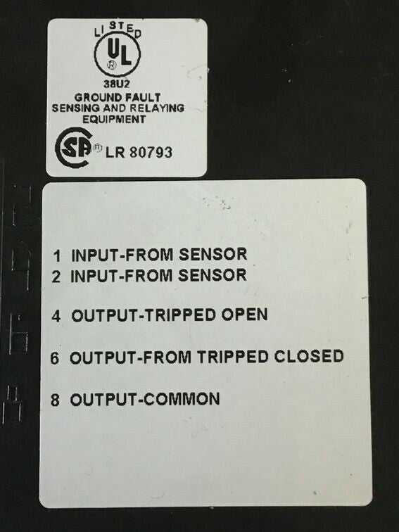 CUTLER HAMMER 5264C09H01 GROUNDGARD RELAY 4-12AMP ADJ. CLASS 1 250VAC/125VDC 6