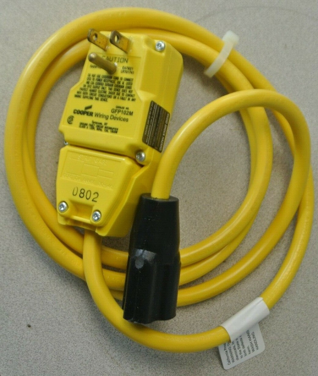 COOPER GFP102M IN-LINE GFCI / 15A / 125V / 2P / 3W GRND / 90° / 6 Ft0