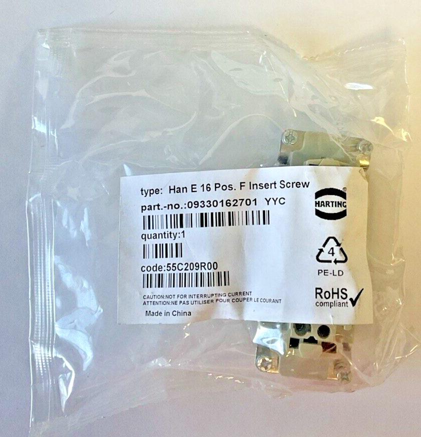 HARTING 09330162701 TERMINAL CONNECTOR 16A 600V 6KV0