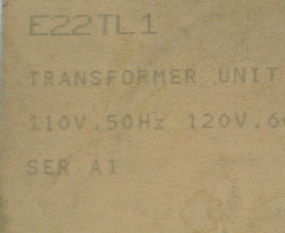 CUTLER-HAMMER E22TL1 TRANSFORMER UNIT 120V / 6.3V, 150mA / NEW SURPLUS1