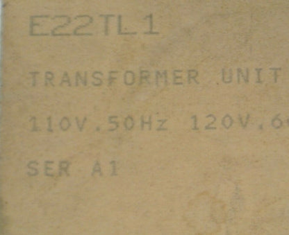 CUTLER-HAMMER E22TL1 TRANSFORMER UNIT 120V / 6.3V, 150mA / NEW SURPLUS1