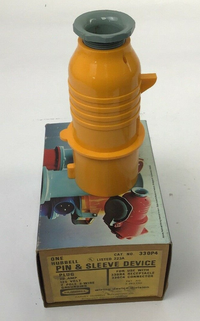 HUBBELL 330P4 PIN & SLEEVE DEVICE 30AMP 125VOLT 2POLE 3WIRE GROUNDING1