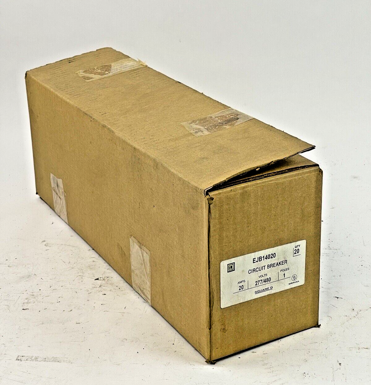 SQUARE D *BOX OF 20* - EJB14020 - CIRCUIT BREAKER - 20A/1 POLE/277 VAC - NEW0