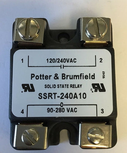 POTTER&BRUMFIELD SOLID STATE RELAY SSRT-240A10 120-280VAC***LOTOF3***2