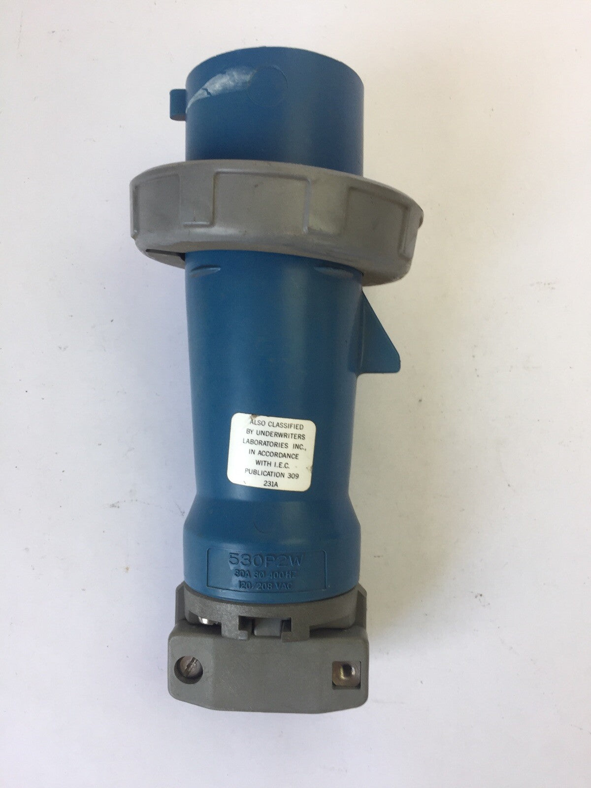 HUBBELL 530P2W PIN & SLEEVE WATERTIGHT PLUG 30A 120/208VAC 0