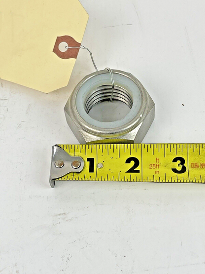 HEX LOCK NUT - 1-1/4in BORE WITH NYLON INSERT - 316 STAINLESS STEEL2