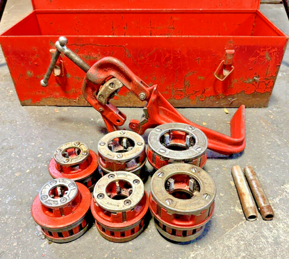 RIDGID - 700-12 - POWER DRIVE PIPE THREADER W/ STAND/BUCKET/DIE HEADS +SEE BELOW16