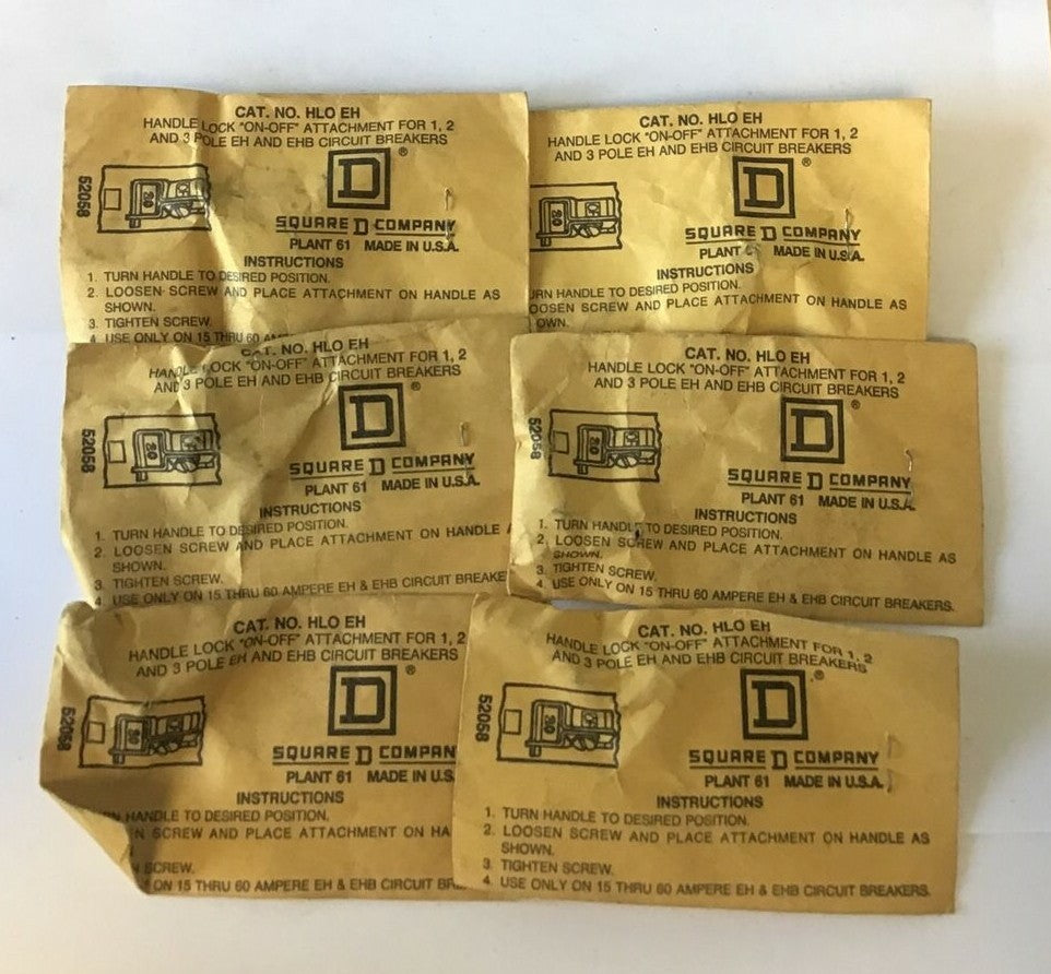 SQUARE D HLO EH HANDLE LOCK "ON-FF" ATTACHMENT ***LOTOF6***0