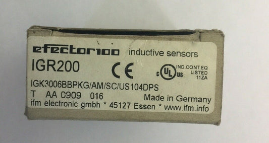 EFECTOR 100 IGR200 INDUCTIVE SENSORS IGK3006BBPKG/AM/SC/US104DPS0