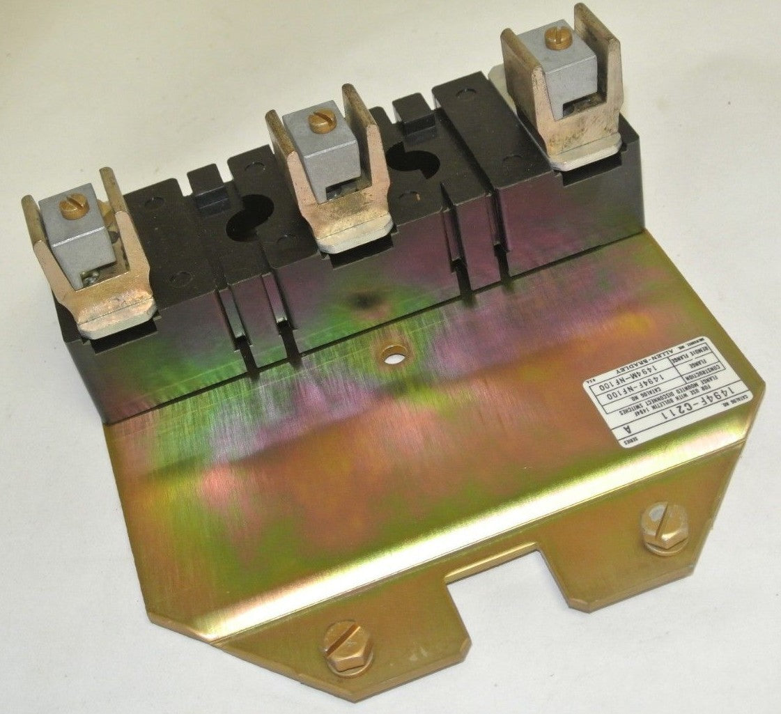 ALLEN-BRADLEY 1494F-C211 Ser. A  FUSE BLOCK ADAPTER PLATE 250V, 100A w/ X-4006564