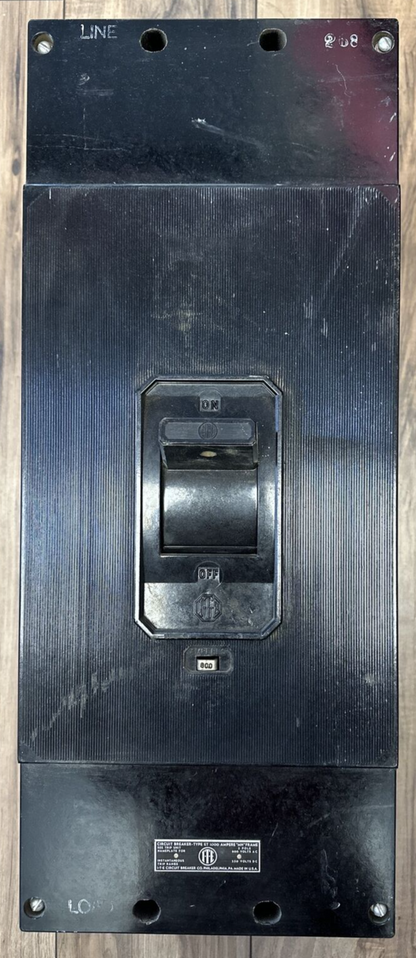 ITE ET9395 1000AMP CIRCUIT BREAKER FRAME 3P 600VAC 250VDC WITH 800AMP TRIP UNIT0