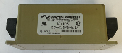 CONTROL CONCEPTS IC+105 ISLATROL PLUS ACTIVE TRACKING FILTER 120VAC 50/60HZ 5A3
