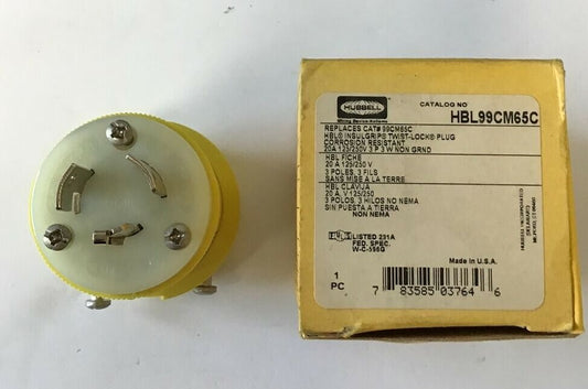 HUBBELL HBL99CM65C TWIST LOCK PLUG/RECEPTACLE 20A 15/250V0