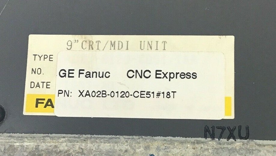 Fanuc XA02B-0120-CE51 #18T W/Toshiba Screen D9MM-11A1