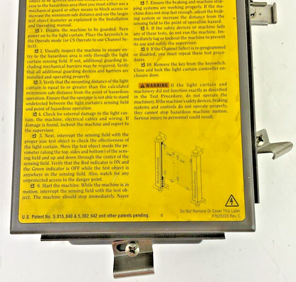 STI 43268-0040 LIGHT CURTAIN CONTROLLER MS4304B-2 115VAC 50/60HZ .250A2