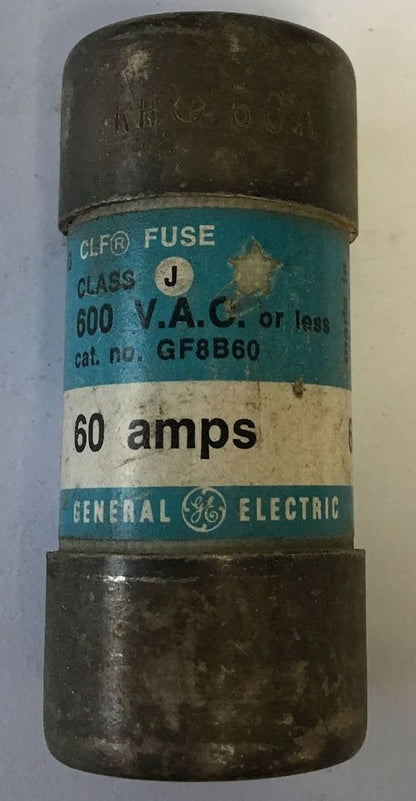 GENERAL ELECTRIC GF8B60 CURRENT LIMITING FUSE 600VAC 60A CLASS J ***LOTOF11**1