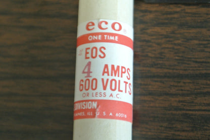 BOX of 10 / ECONOMY / ECO EOS-4 ONE-TIME FUSE / 4A / 600V / NEW SURPLUS1
