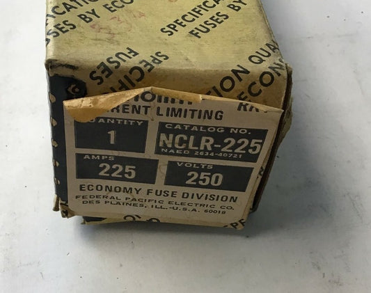 ECONOLIM NCLR-225 FUSE CLASS RK1 250V CURRENT LIMITING NCL-225 0