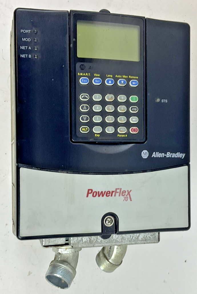 ALLEN BRADLEY 20AD8P0A3AYNNNC0 AC DRIVE POWER FLEX 70 SER A FW 5.001 5HP 9.8A0