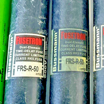 BUSSMANN FRS-R-50 FUSETRON FUSE CLASS RK5 600VAC 250VDC ***LOTOF6***3