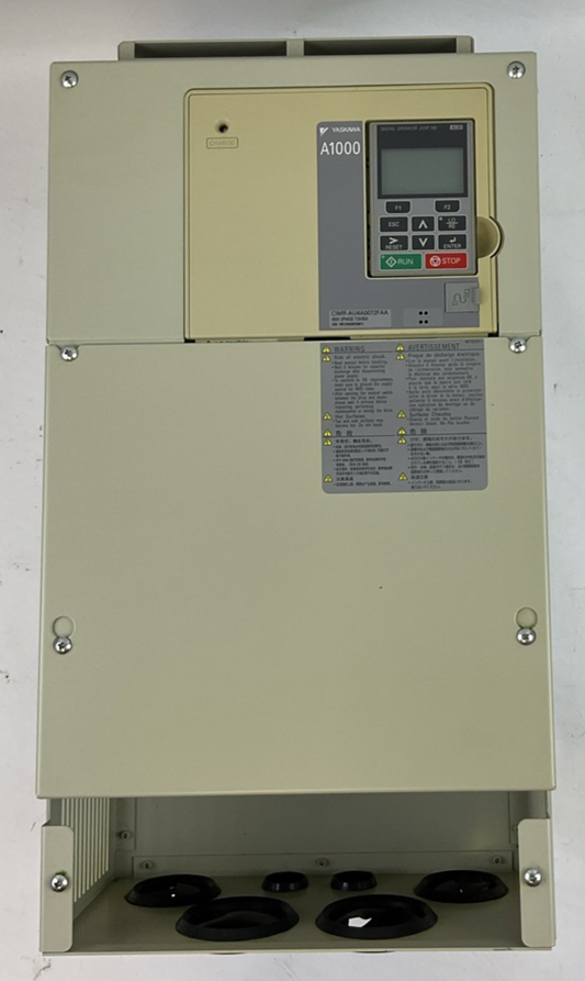 YASKAWA CIMR-AU4A0072FAA REV A AC DRIVE OUTPUT 3PH 0-480V 72A INPUT 380-480V 71A0