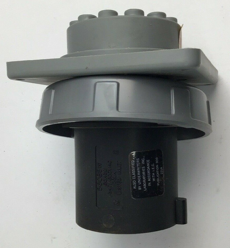 HUBBELL 560B5W WATERTIGHT INLET PIN&SLEEVE 4POLE 5 WIRE 60A 347/600VAC 4