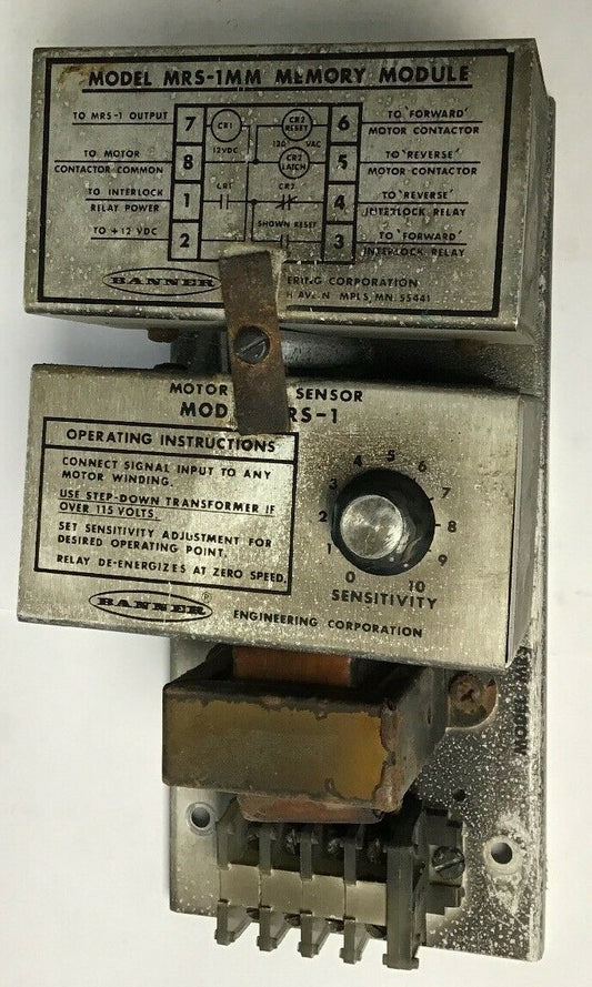 BANNER MRS-1MM MEMORY MODULE W/MRS-1 MOTOR SPEED SENSOR MRS-1CEM 0
