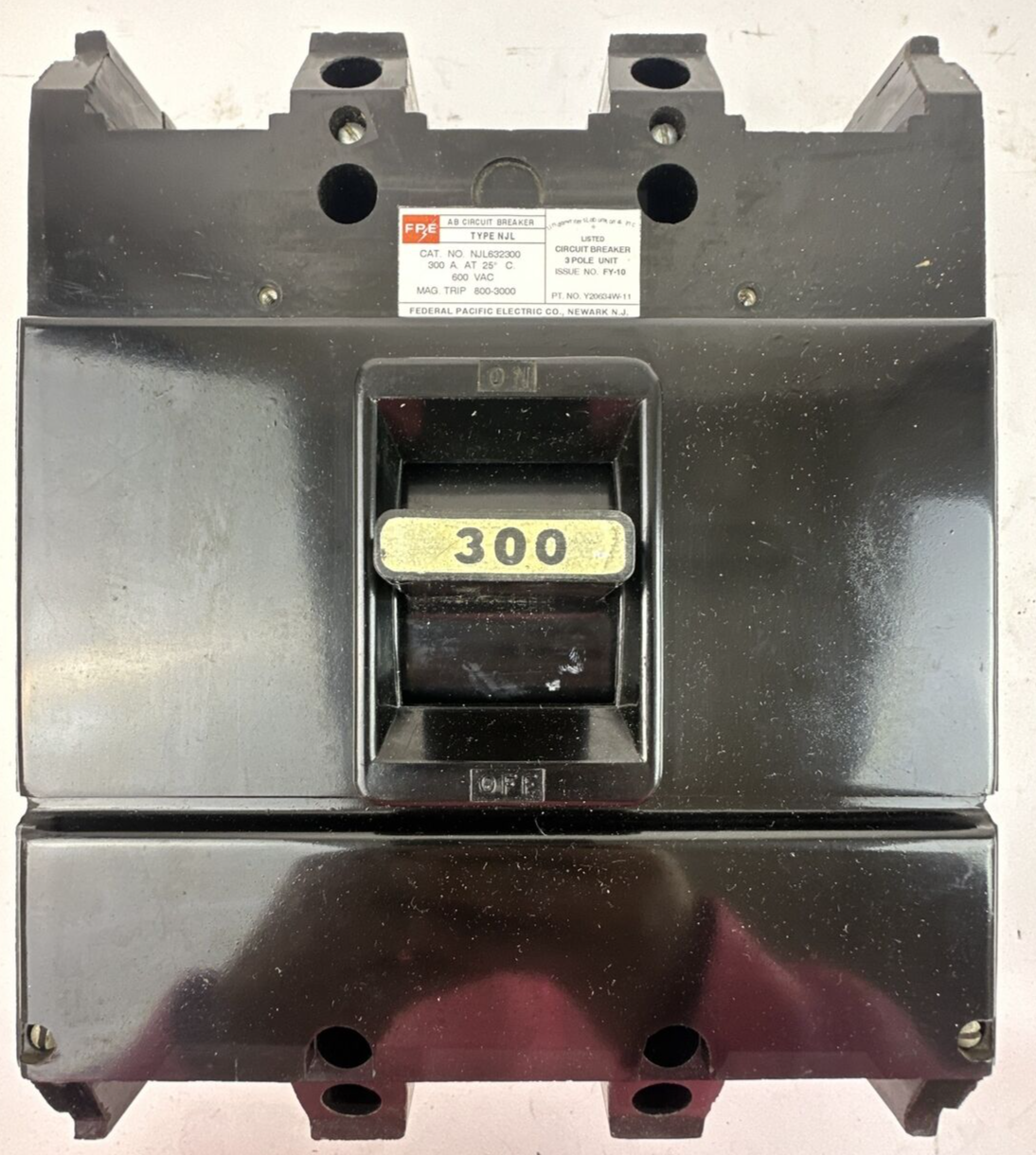 FPE NJL632300 CIRCUIT BREAKER 600VAC 300AMP 3POLE0