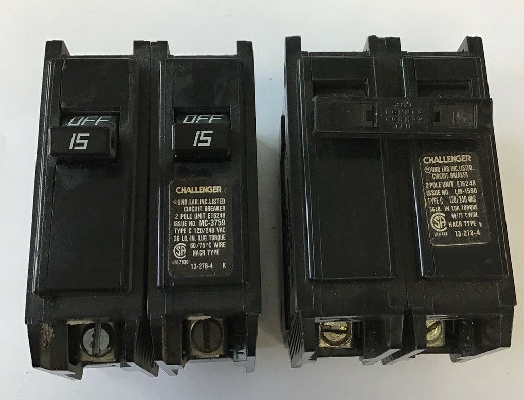 CHALLENGER C215 CIRCUIT BREAKER 15A 120/240VAC 2POLE 0