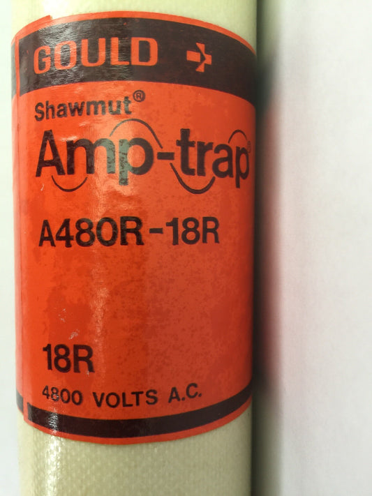 GOULD SHAWMUT AMP-TRAP A480R-18R CURRENT LIMITING FUSE 4800 VAC0