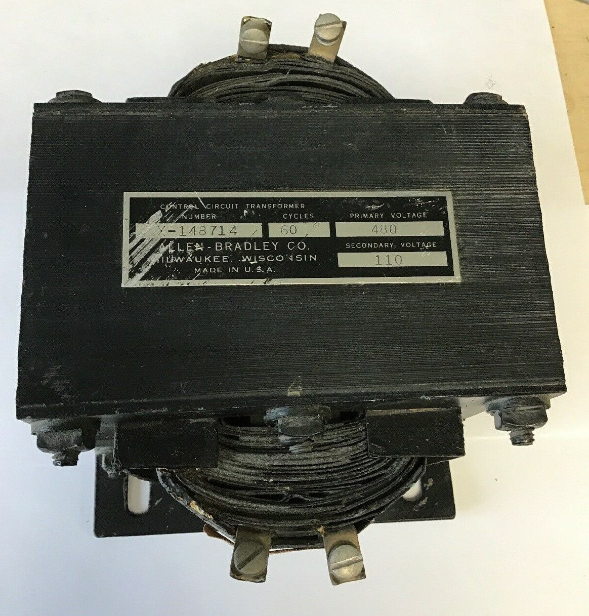 ALLEN BRADLEY X-148714 CONTROL CIRCUIT TRANSFORMER 60CY PRIM.480V/SEC.110V0