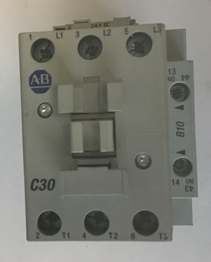 ALLEN BRADLEY 100-C30Z*00 CONTACTOR SER.C 600VAC 55A W/100-S & 100-FSD250 0