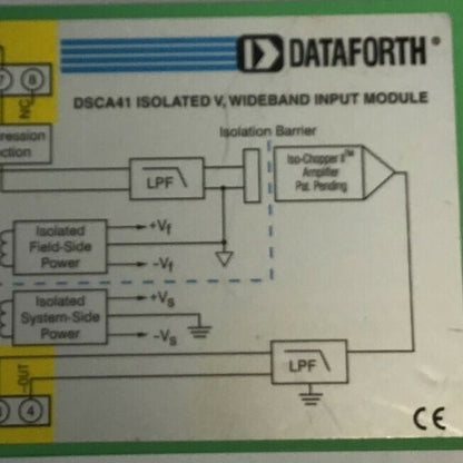 DATAFORTH DSCA41-03 ISOLATED V, WIDEBAND INPUT MODULE3