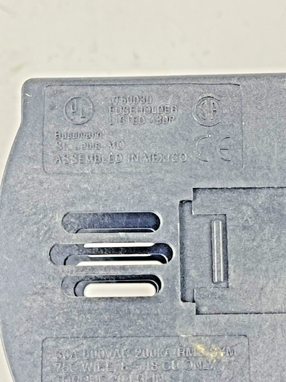 BUSSMANN **LOT OF 9** - JT60030 - FUSEHOLDER - 30A, 600VAC, 200kA2
