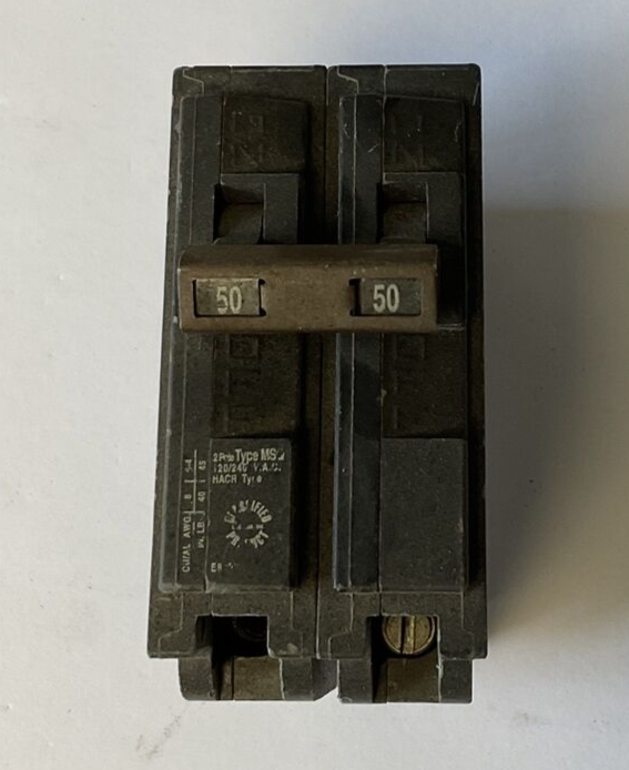 MURRAY MQ250 CIRCUIT BREAKER 50A 2POLE 120/240VAC TYPE MSQ ***LOTOF8***2