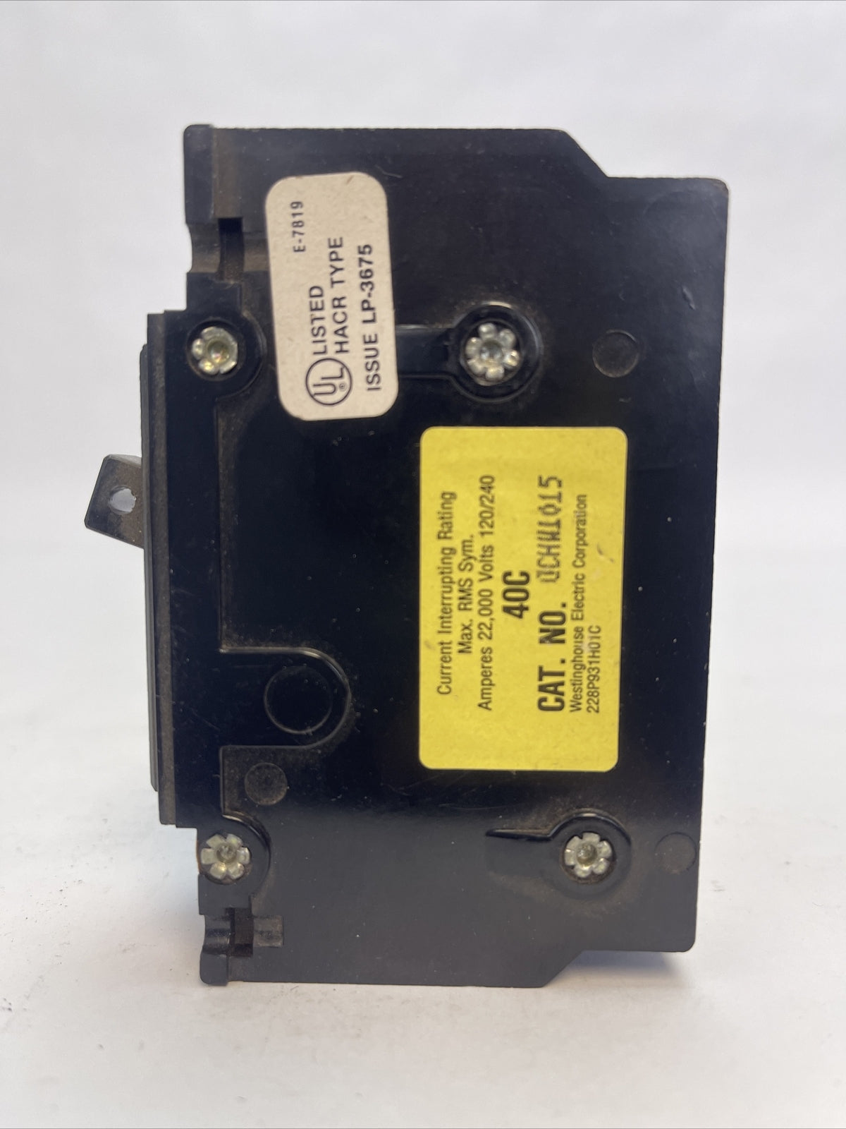 CUTLER HAMMER / WESTINGHOUSE QCHW1015 CIRCUIT BREAKER 15AMP 1POLE 120/240VAC2