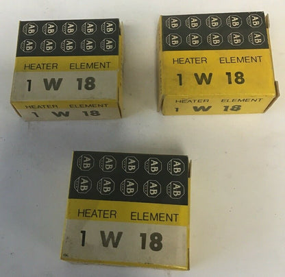 ALLEN BRADLEY W18 HEATER ELEMENT***LOTOF3***0