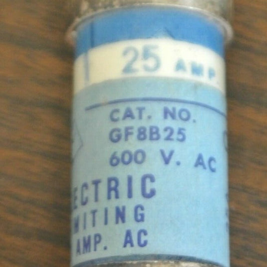 BOX of 3 / GENERAL ELECTRIC GF8B25 TYPE CLF CLASS J FUSE 25A / 600V NEW SURPLUS0