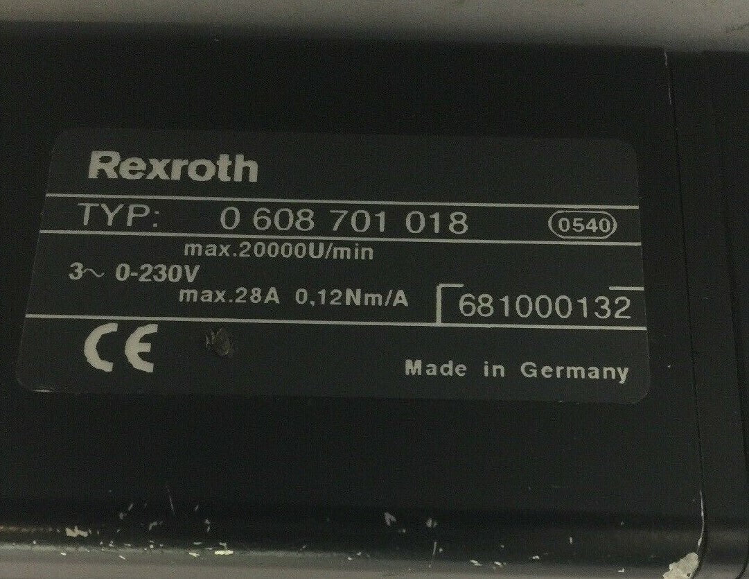 REXROTH 0608701018 DRIVE SPINDLE 0608720040 NUT RUNNER 0608801004 OFFSET DRIVE1