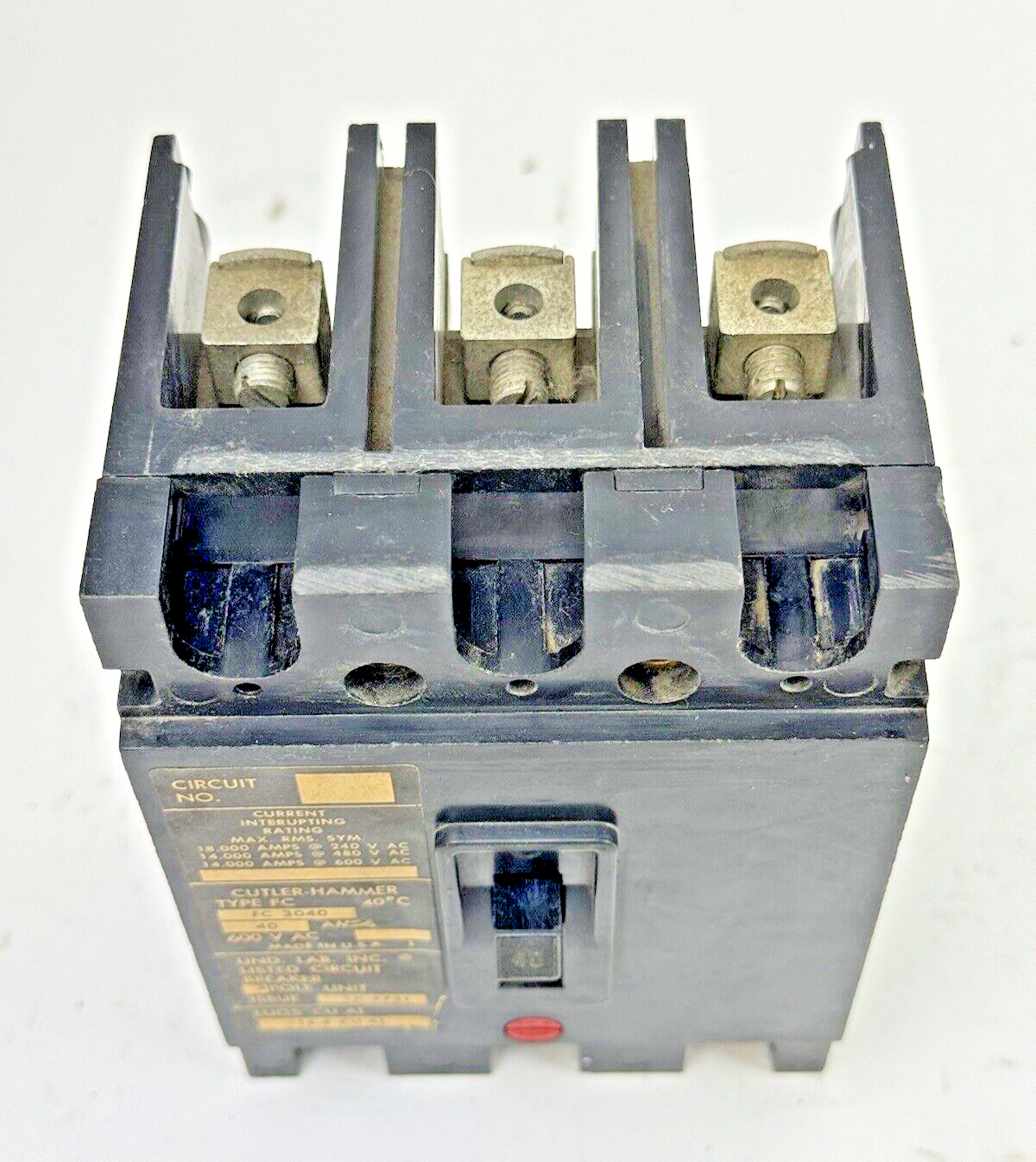 CUTLER-HAMMER - FC3040 - CIRCUIT BREAKER - 40A/ 600 VAC/ 3 POLE6