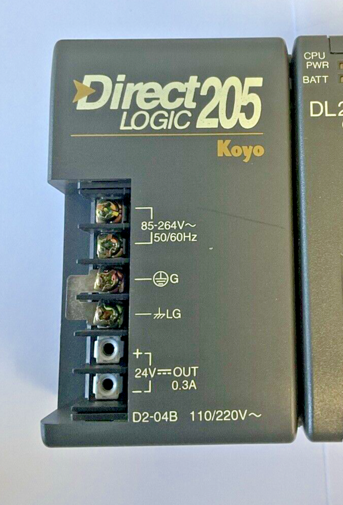 AUTOMATIONDIRECT D2-04B,DL230CPU,D2-08TDI,D2-08ND3(2) PLC RACK1