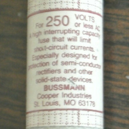 LOT of 9 / BUSSMANN / TRON KAX5 RECTIFIER FUSE / 5A / 250V / NEW SURPLUS3