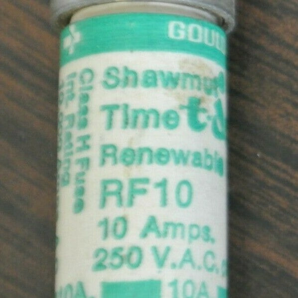 BOX of 10 / GOULD-SHAWMUT RF10 RENEWABLE FUSE 10A / 250V / NEW SURPLUS1