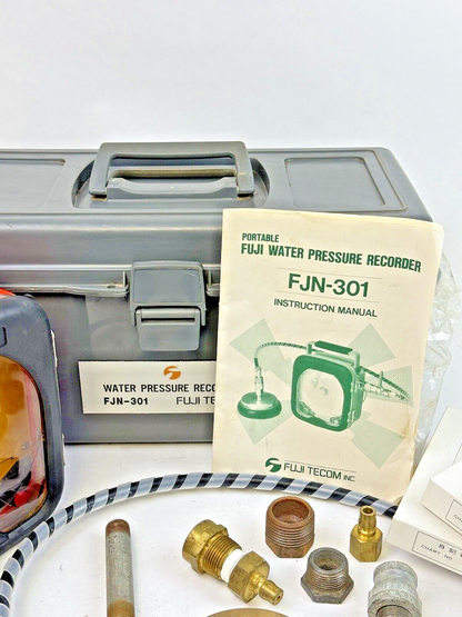 FUJI TECOM - FJN-301 - PORTABLE FUJI WATER PRESSURE RECORDER W/ TUBES & PAPER2